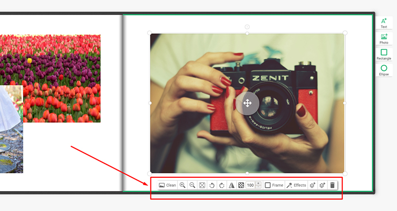 Options de modification des photos dans l’éditeur Colorland – screenshot 1.