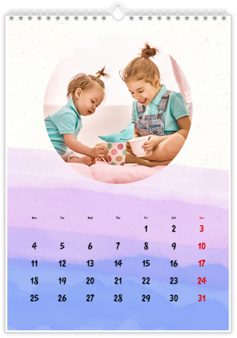 Fotokalendář A3 výšku Malované awarelami