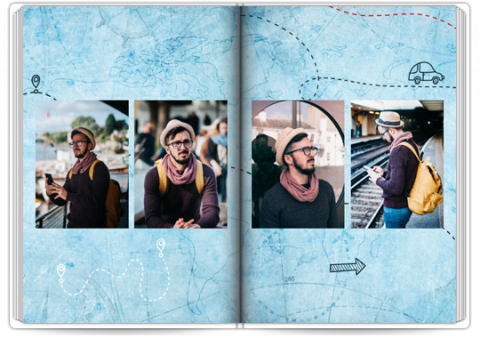 Livre Photo Premium A4 Vertical Journal de voyage