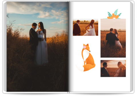 Fotokniha Premium A4 na výšku Památka pro novomanželé
