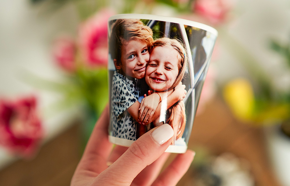 Photo mug latte