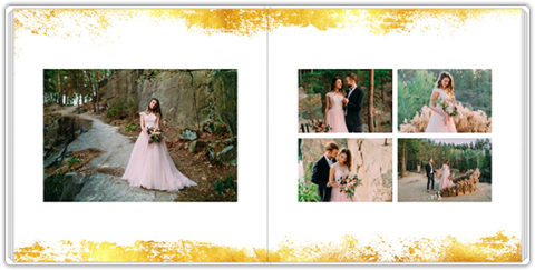Fotoalbumas LUX 15x15 Rožių ir aukso spalvos