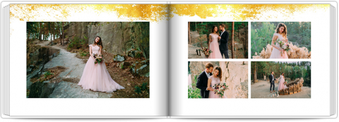 Photo Book Exclusive A4 Landscape Powder Pink and Gold