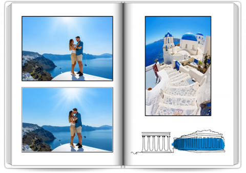 Fotoknyga A4 Premium vertikali Atostogos – Graikija