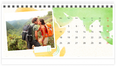 Photo Calendar Desk A5 Around the World