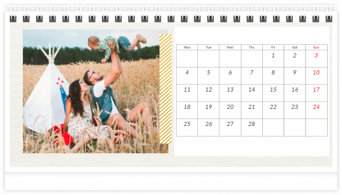 Stolní fotokalendář A5 HAPPY FAMILY