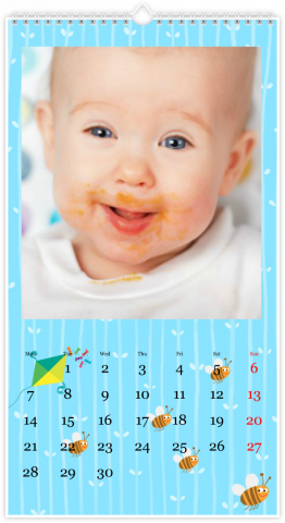 Fotokalender XL Baby blauw